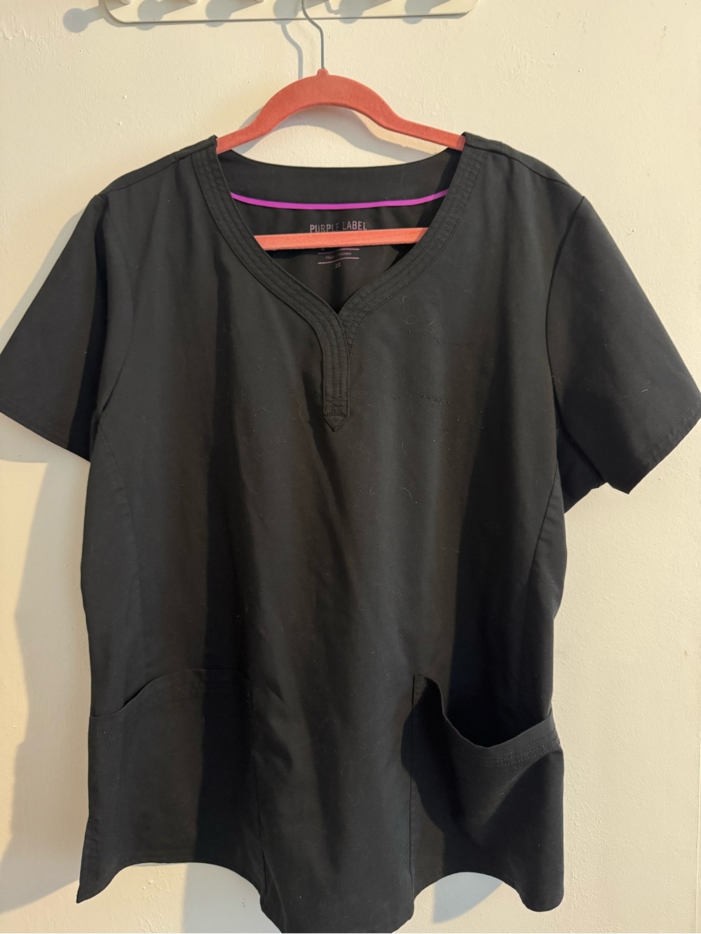 Healing Hands Black Scrub Top